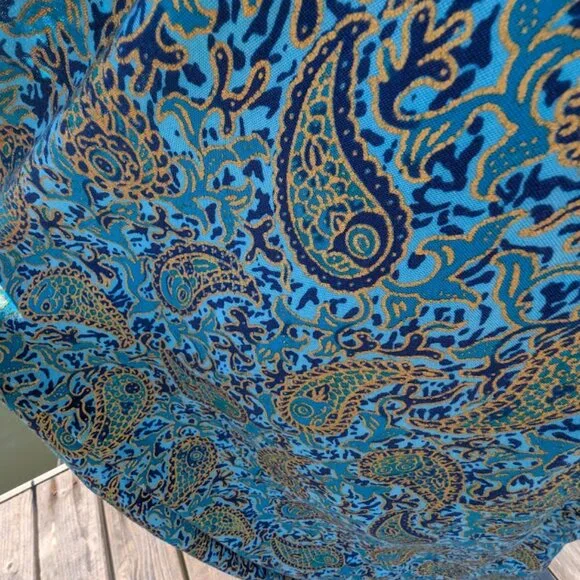 Batik Bali Dress Long One Size Hand Dyed Asymmetrical Hem - Picture 4 of 12